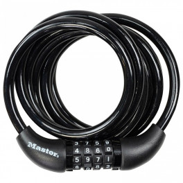 Masterlock 8221 Cable 1.80m X 8mm Cierre De Combinacion 4 Digitos