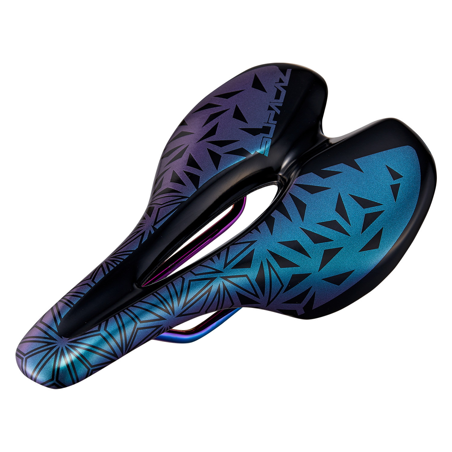 Supacaz Ignite Ti Saddle Oil Slick 143mm Supacaz Ignite Ti Saddle Oil Slick 143mm