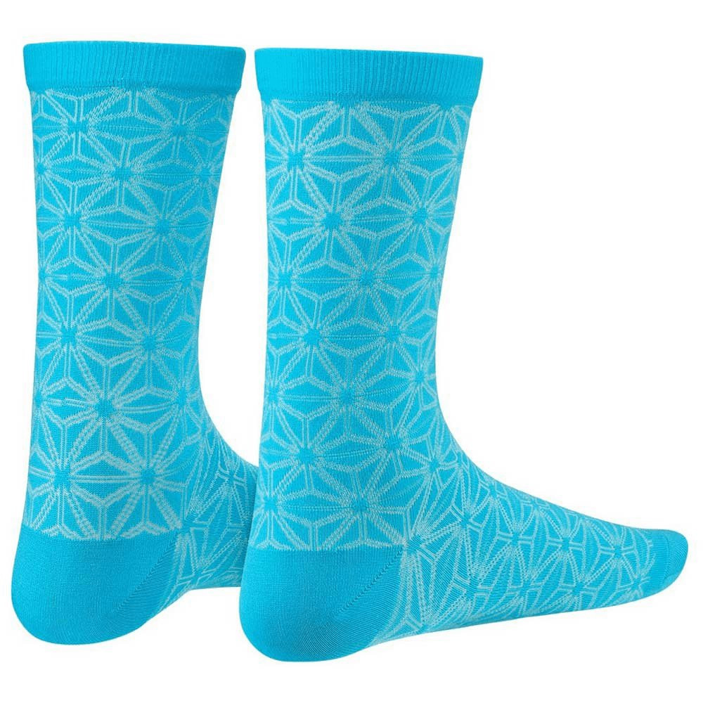 Supacaz Socks Asanoha Neon Blue And Celeste Supacaz Socks Asanoha Neon Blue And Celeste