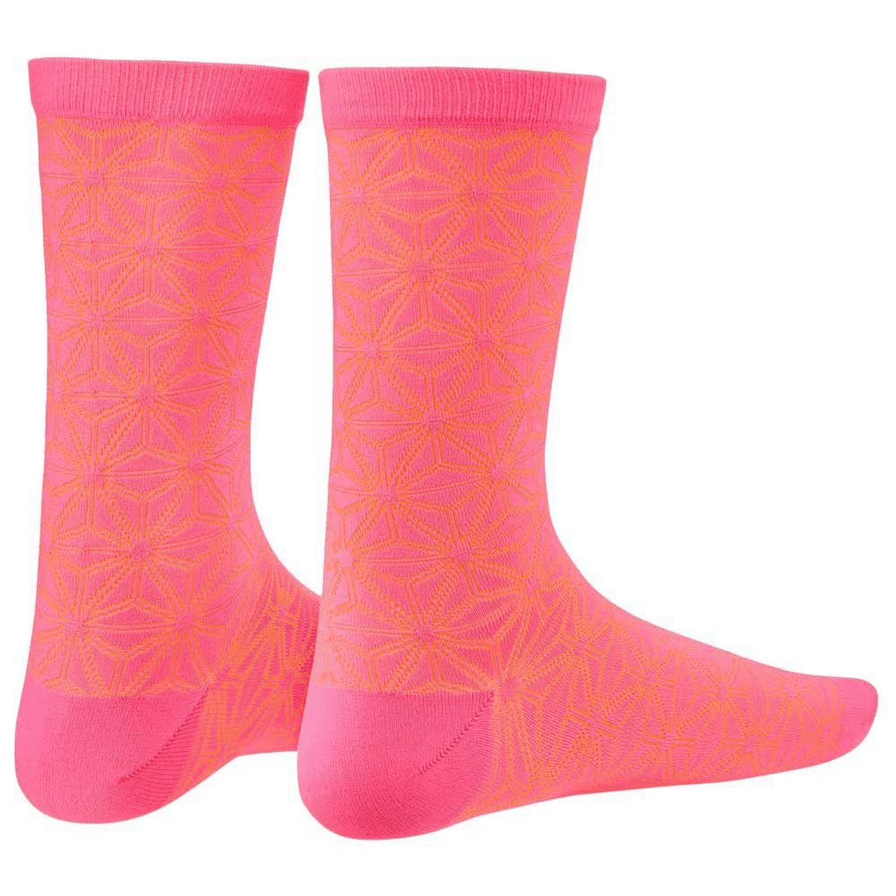 Supacaz Socks Asanoha Neon Pink And Neon Orange Supacaz Socks Asanoha Neon Pink And Neon Orange