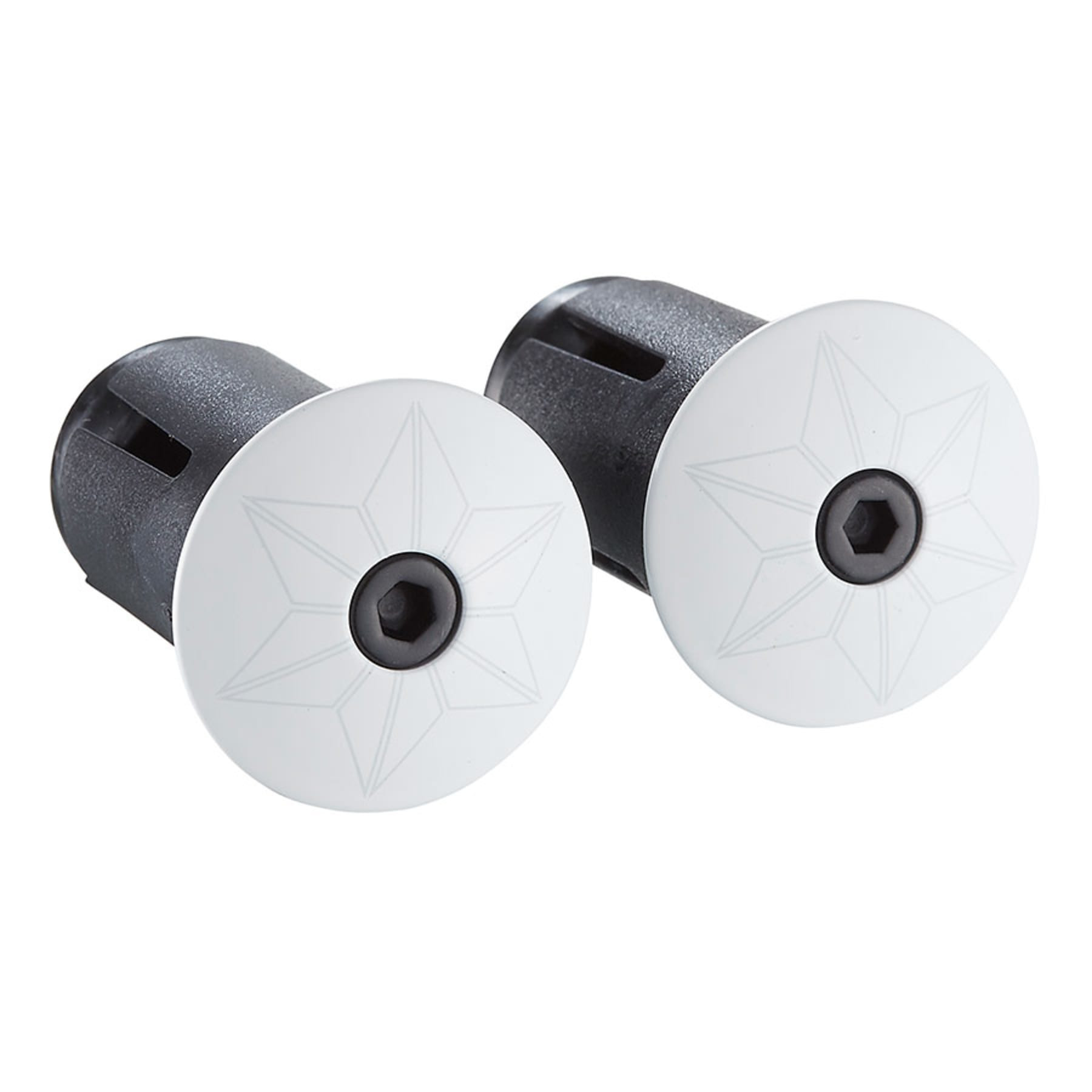 Supacaz Star Plugz White (powder Coated) Supacaz Star Plugz White (powder Coated)