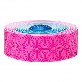 Supacaz Super Sticky Kush Multi-color Neon Pink & Neon Blue W/ Ano Blue Plugs