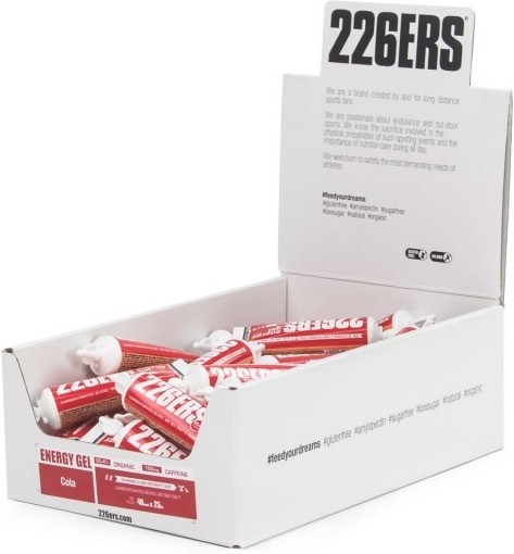 226ERS Energy Gel Cola con 100mg de Cafeina - 40 geles x 25 gr 226ERS Energy Gel Cola con 100mg de Cafeina - 40 geles x 25 gr
