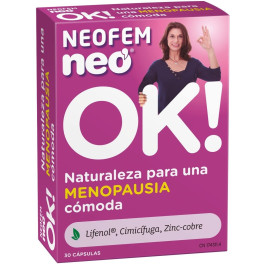 Neo - Neofem 30 Cápsulas - Complemento Alimenticio para Mujeres a Base de Lifenol + Cobre - Ayuda Para la Menopausia