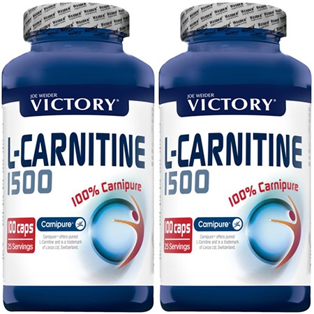 Pack Victory L-Carnitina 1500 (100% Carnipure) 2 botes x 100 caps Pack Victory L-Carnitina 1500 (100% Carnipure) 2 botes x 100 caps
