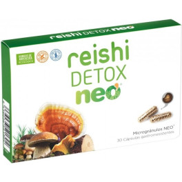 Neo Reishi - Detox 30 Cásulas - Complemento Alimenticio de Efecto Desintoxicante - A Base de Hongos de Cultivo Ecológico