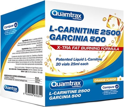 Quamtrax L-Carnitina 1200 Garcinia 500 20 viales x 10 ml Quamtrax L-Carnitina 1200 Garcinia 500 20 viales x 10 ml