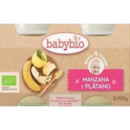 Babybio Caja 6ud.babybio Potito Manz-platano 2 X 130 Gr