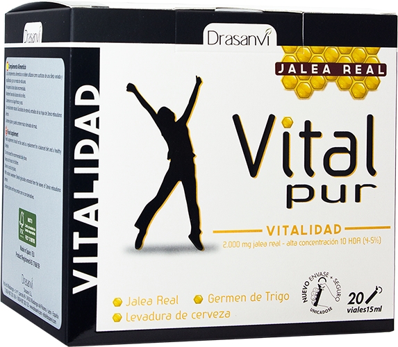 Drasanvi VitalPur Vitalidad - Jalea Real 20 viales x 15 ml Drasanvi VitalPur Vitalidad - Jalea Real 20 viales x 15 ml