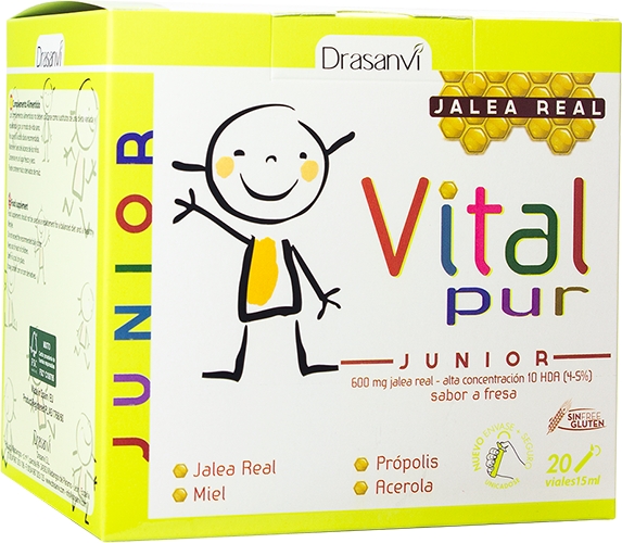 Drasanvi VitalPur Junior - Jalea Real 20 viales x 15 ml Drasanvi VitalPur Junior - Jalea Real 20 viales x 15 ml