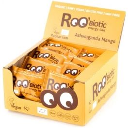 Roo Biotic Ashwaganda & Mango Energy Ball, Organic 20 bolitas x 22 gr Roo Biotic Ashwaganda & Mango Energy Ball, Organic 20 bolitas x 22 gr