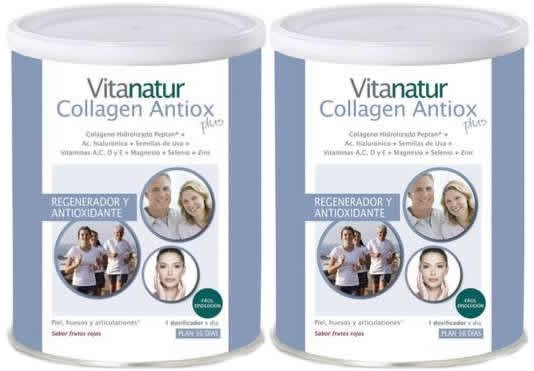 Pack Vitanatur Collagen Antiox Plus 2 botes x 360 gr Pack Vitanatur Collagen Antiox Plus 2 botes x 360 gr