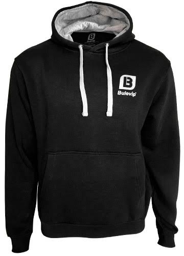 Bulevip Sudadera Exclusiva Logo Pequeño (Blanco) Negra Bulevip Sudadera Exclusiva Logo Pequeño (Blanco) Negra