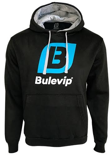 Bulevip Sudadera Exclusiva Logo Azul Grande Negra Bulevip Sudadera Exclusiva Logo Azul Grande Negra