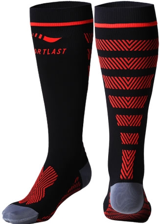 Sportlast Medilast Calcetines de Compresion Largos Pro Running Everest Negro-Rojo Sportlast Medilast Calcetines de Compresion Largos Pro Running Everest Negro-Rojo