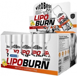 VitOBest LipoBurn 3300 con L-Carnitina 20 viales x 60 ml