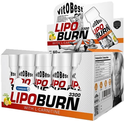VitOBest LipoBurn 3300 con L-Carnitina 20 viales x 60 ml VitOBest LipoBurn 3300 con L-Carnitina 20 viales x 60 ml
