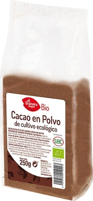 El Granero Integral Cacao en Polvo 20-22% Materia Grasa Bio 250 gr El Granero Integral Cacao en Polvo 20-22% Materia Grasa Bio 250 gr