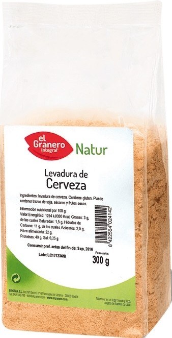 El Granero Integral Levadura de Cerveza 300 gr El Granero Integral Levadura de Cerveza 300 gr