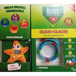 Relec Relepente de Mosquitos Pulsera Antimosquitos 2 Recambios + Reloj Puntas Relec Relepente de Mosquitos Pulsera Antimosquitos 2 Recambios + Reloj Puntas