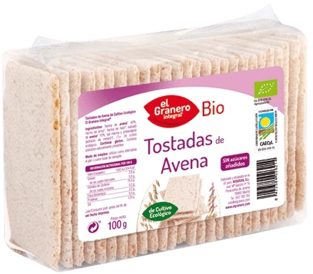 El Granero Integral Tostadas de Castaña sin Gluten Bio 90 gr El Granero Integral Tostadas de Castaña sin Gluten Bio 90 gr