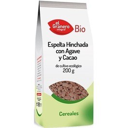 El Granero Integral Espelta Hinchada con Ágave y Cacao Bio 200 gr El Granero Integral Espelta Hinchada con Ágave y Cacao Bio 200 gr