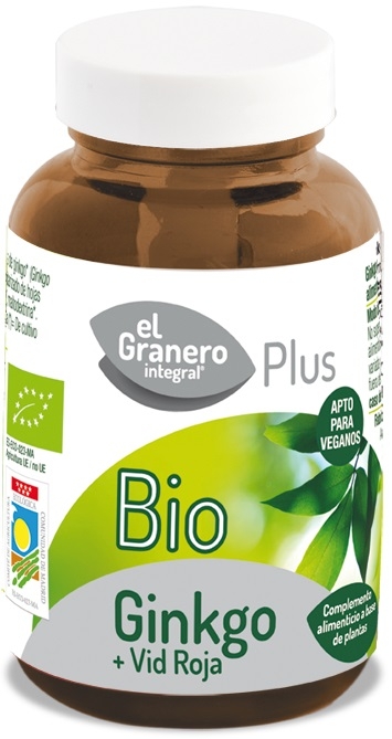 El Granero Integral Ginkgo + Vid Roja Bio 90 Cap. 500 mg El Granero Integral Ginkgo + Vid Roja Bio 90 Cap. 500 mg