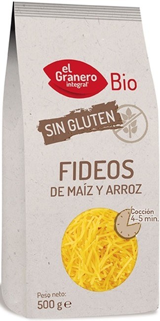 El Granero Integral Fideos sin Gluten Bio 500 gr El Granero Integral Fideos sin Gluten Bio 500 gr