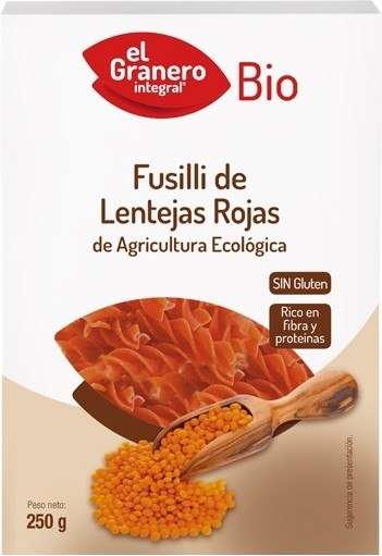 El Granero Integral Fusilli de Lentejas Rojas Bio 250 gr El Granero Integral Fusilli de Lentejas Rojas Bio 250 gr