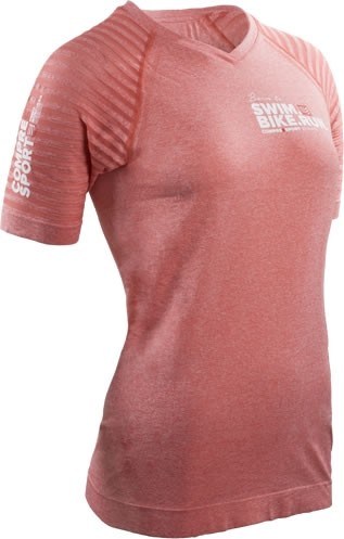 Compressport Camiseta de Entrenamiento Mujer Training Tshirt Swim Bike Run 2017 Rosa Compressport Camiseta de Entrenamiento Mujer Training Tshirt Swim Bike Run 2017 Rosa