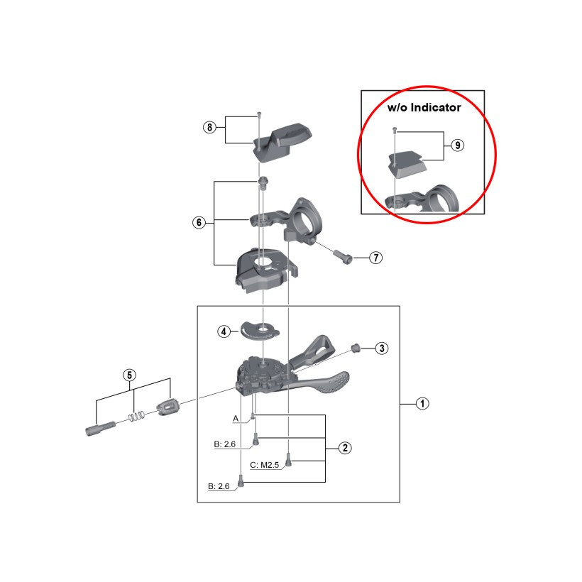 Shimano Tapa Indicador Maneta Sl-m8000 Izda.11v Shimano Tapa Indicador Maneta Sl-m8000 Izda.11v