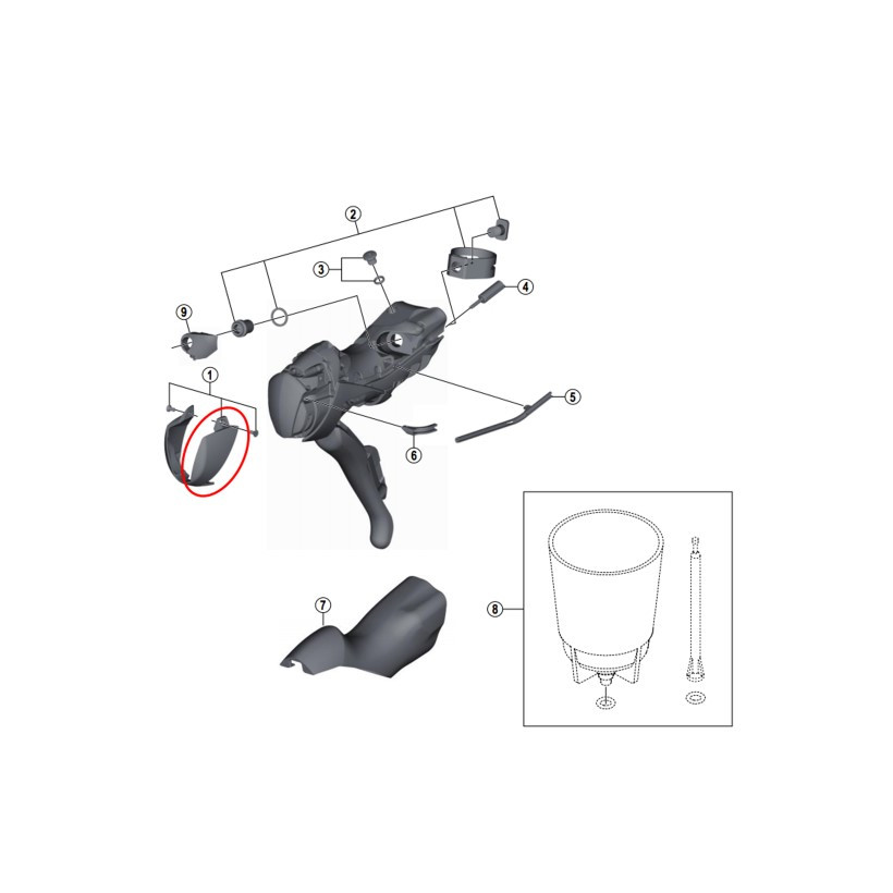Shimano Embellecedor Maneta St-rs505 Izdo. Shimano Embellecedor Maneta St-rs505 Izdo.