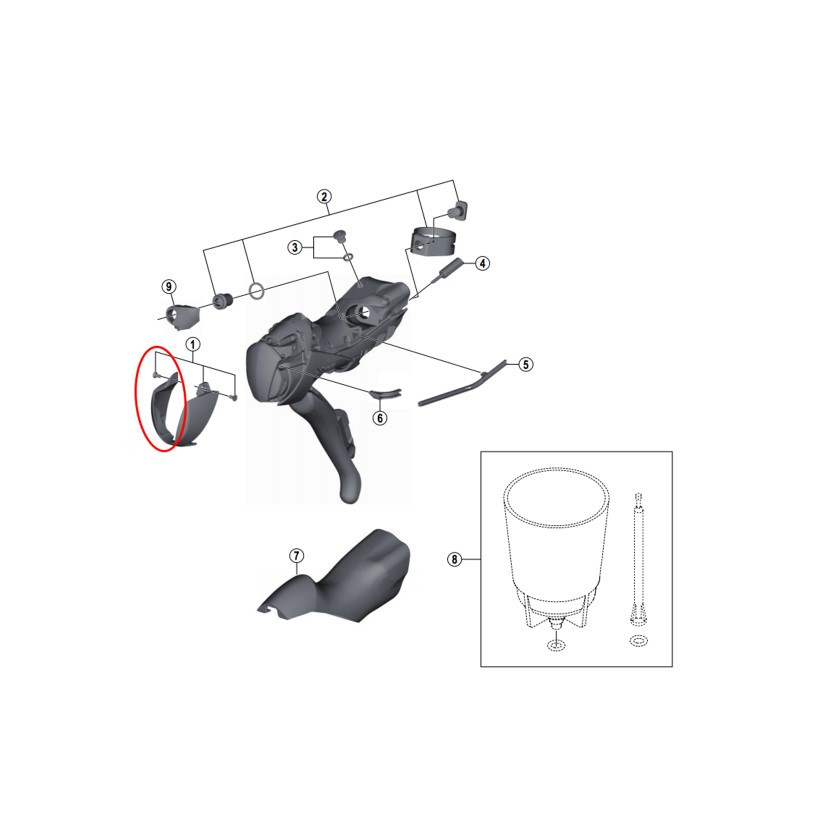 Shimano Embellecedor Maneta St-rs505 Dcho. Shimano Embellecedor Maneta St-rs505 Dcho.