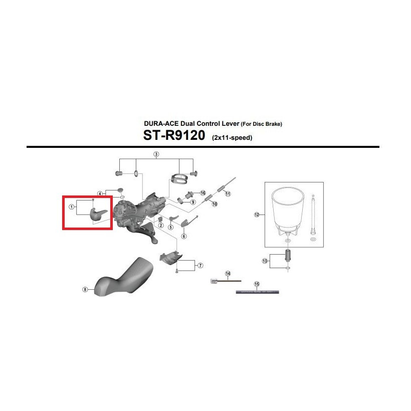 Shimano Embellecedor Maneta St-r9120 R8020 Dcha. Shimano Embellecedor Maneta St-r9120 R8020 Dcha.