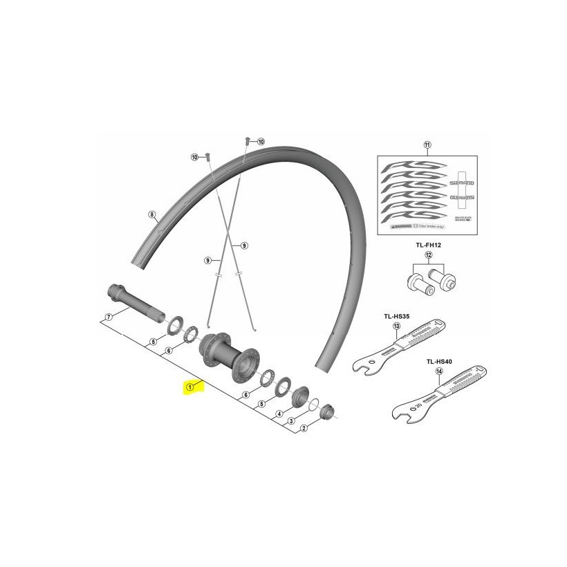 Shimano Eje Rueda Completo Wh-rs170 Cl Et12 Shimano Eje Rueda Completo Wh-rs170 Cl Et12
