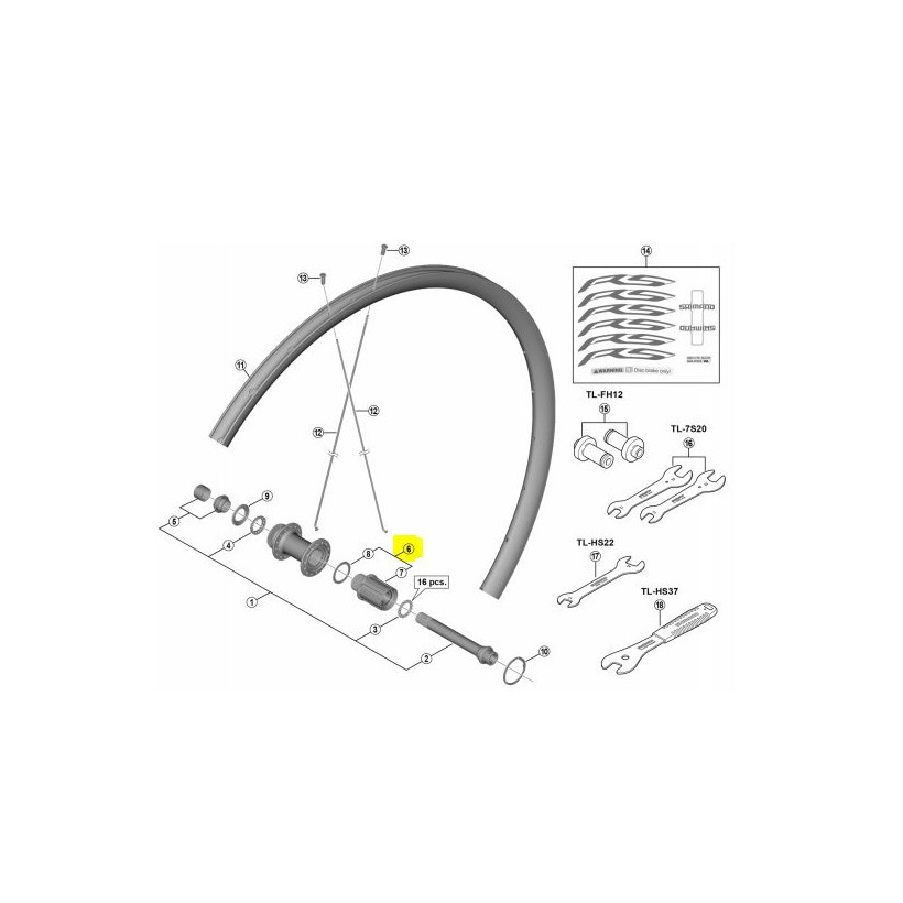 Shimano Nucleo Buje Rueda Wh-rs170 Cl R12 Shimano Nucleo Buje Rueda Wh-rs170 Cl R12