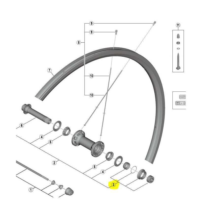 Shimano Cono Derecho Rueda Del.wh-rs700 C30 Shimano Cono Derecho Rueda Del.wh-rs700 C30