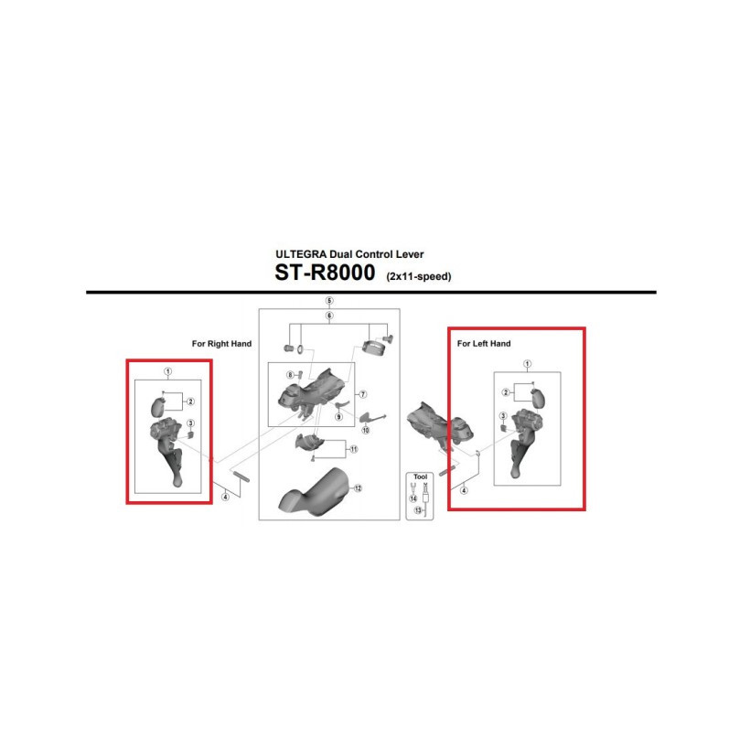 Shimano Palanca Rep.izda.st-r8000 Shimano Palanca Rep.izda.st-r8000