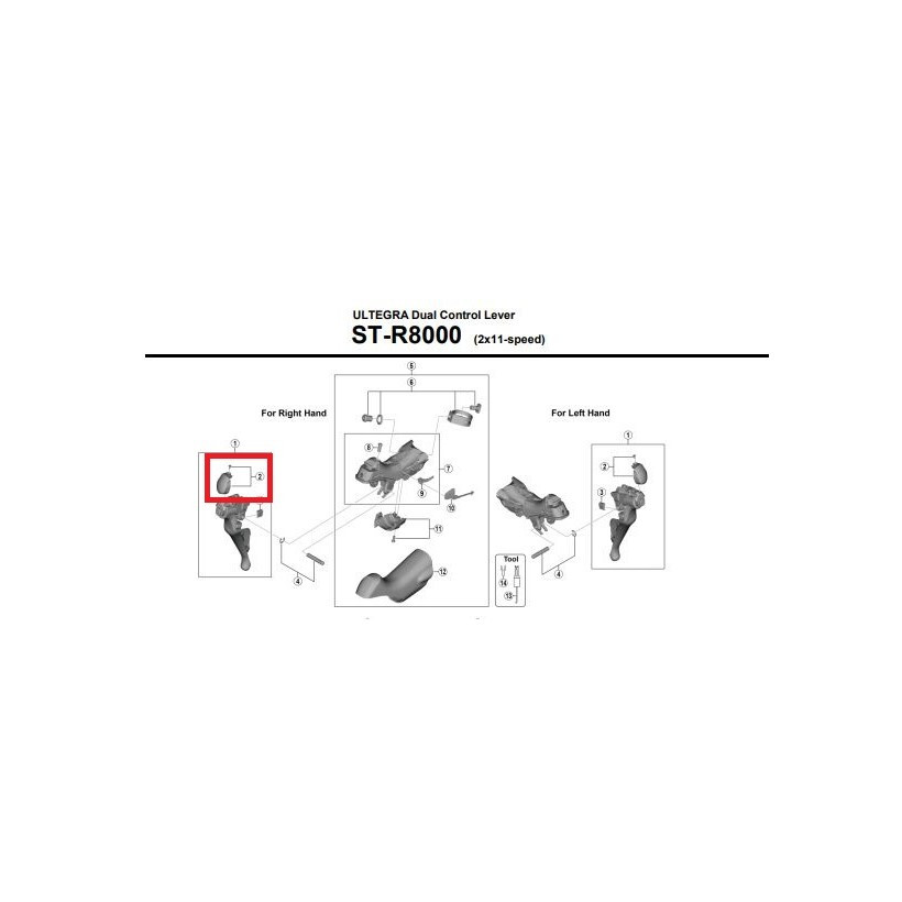 Shimano Embellecedor Maneta St-r8000 Dcha Shimano Embellecedor Maneta St-r8000 Dcha