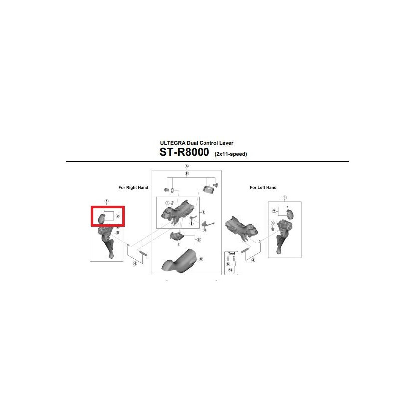 Shimano Embellecedor Maneta St-r8000 Izda Shimano Embellecedor Maneta St-r8000 Izda