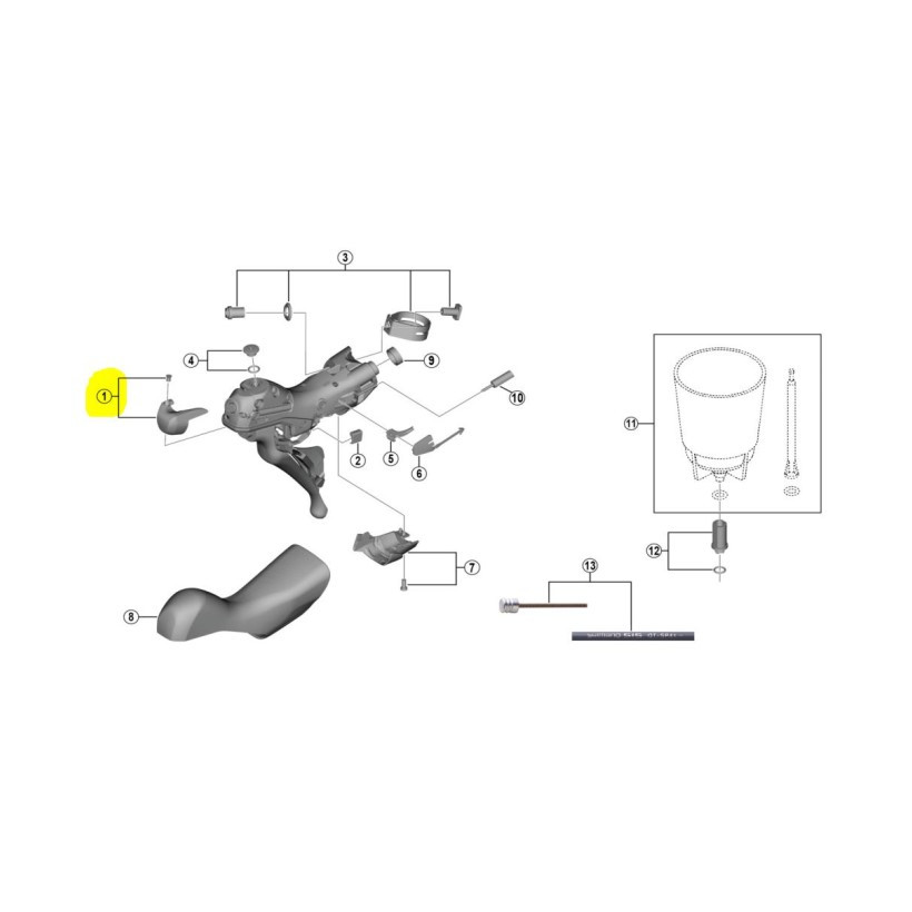 Shimano Embellecedor Maneta 7020/7025 Izdo C/tor Shimano Embellecedor Maneta 7020/7025 Izdo C/tor