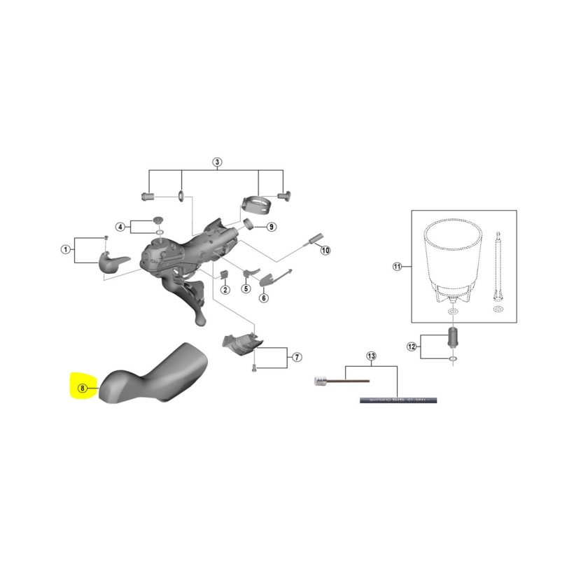 Shimano Par Gomas Maneta St- Rx600 R7020 R7025 Shimano Par Gomas Maneta St- Rx600 R7020 R7025