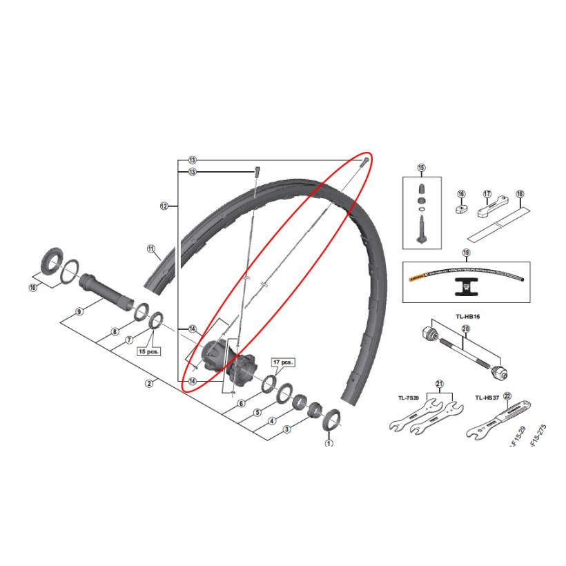 Shimano Radio Rueda Wh-m9000/m8100-tl-275 279mm Shimano Radio Rueda Wh-m9000/m8100-tl-275 279mm