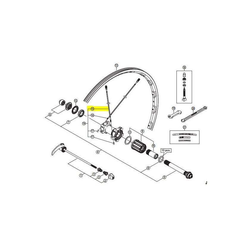 Shimano Radio Trasero Dcho Wh-7850 C24tl 304mm * Shimano Radio Trasero Dcho Wh-7850 C24tl 304mm *