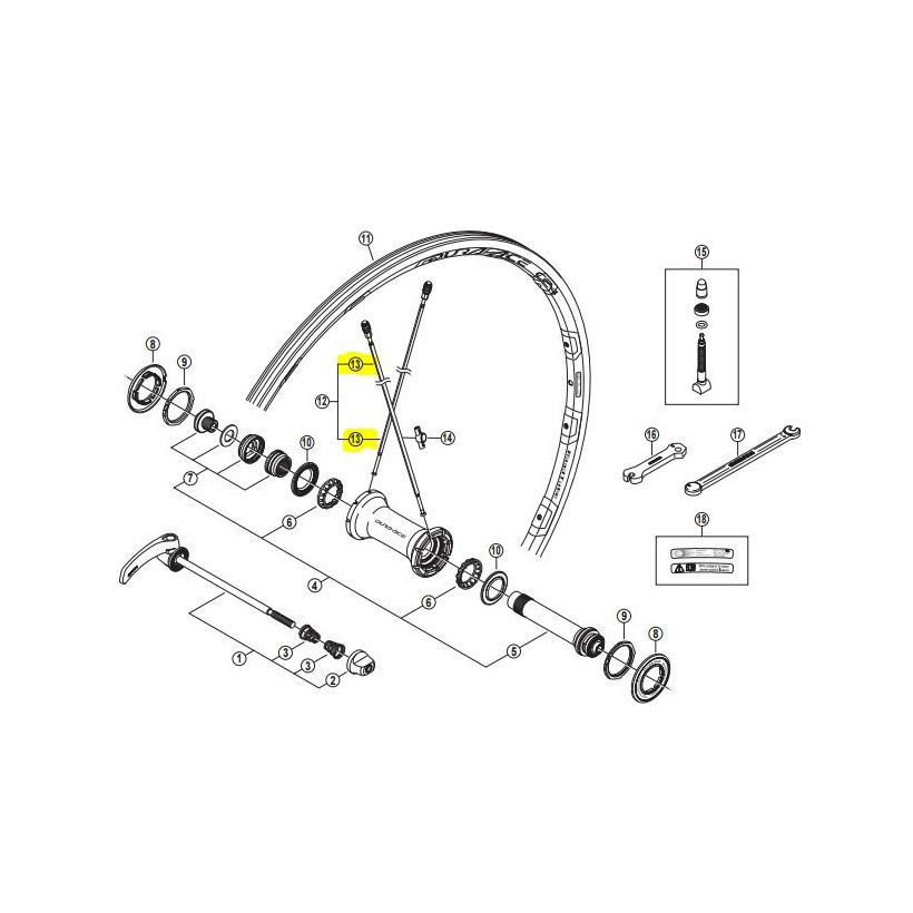 Shimano Radio Delantero Wh-7900 R/l 282mm * Shimano Radio Delantero Wh-7900 R/l 282mm *