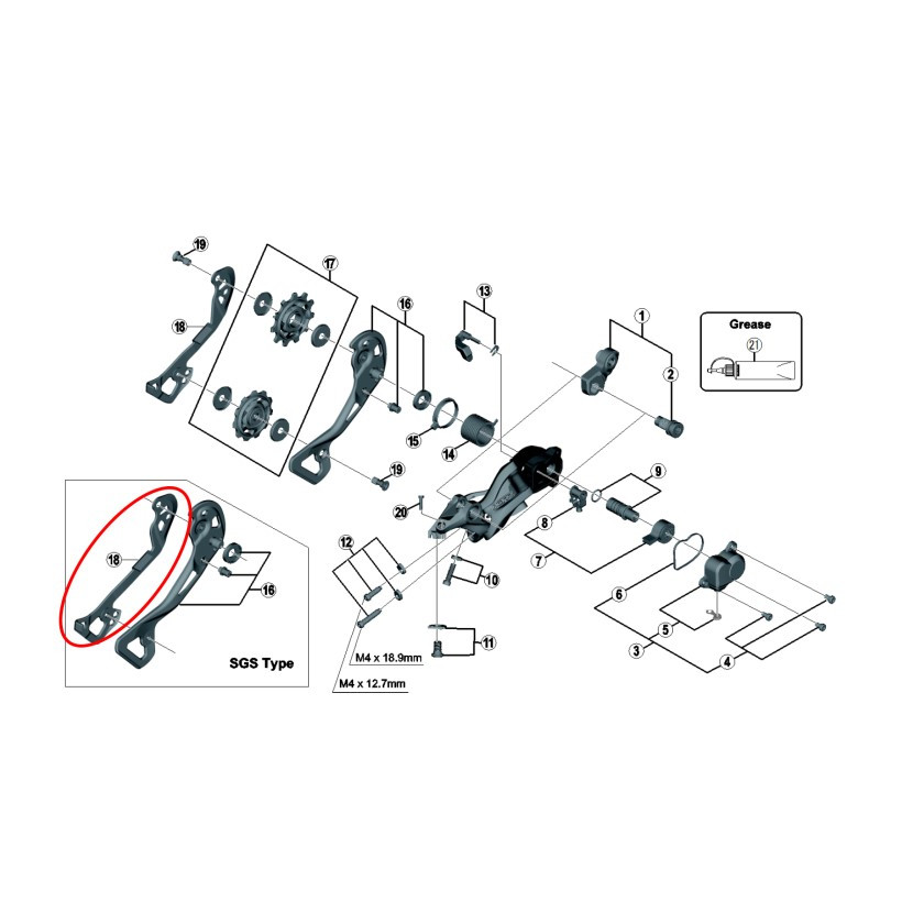 Shimano Portapoleas Int.cambio M9000 Sgs Shimano Portapoleas Int.cambio M9000 Sgs