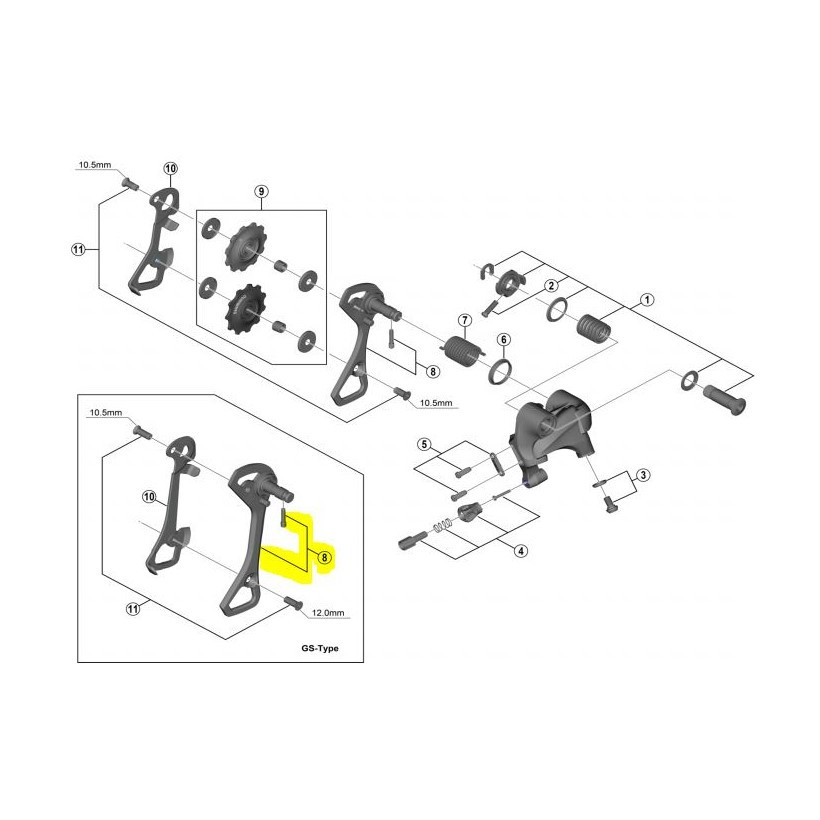 Shimano Portapoleas Ext.cambio Rd-5800 Gs Shimano Portapoleas Ext.cambio Rd-5800 Gs