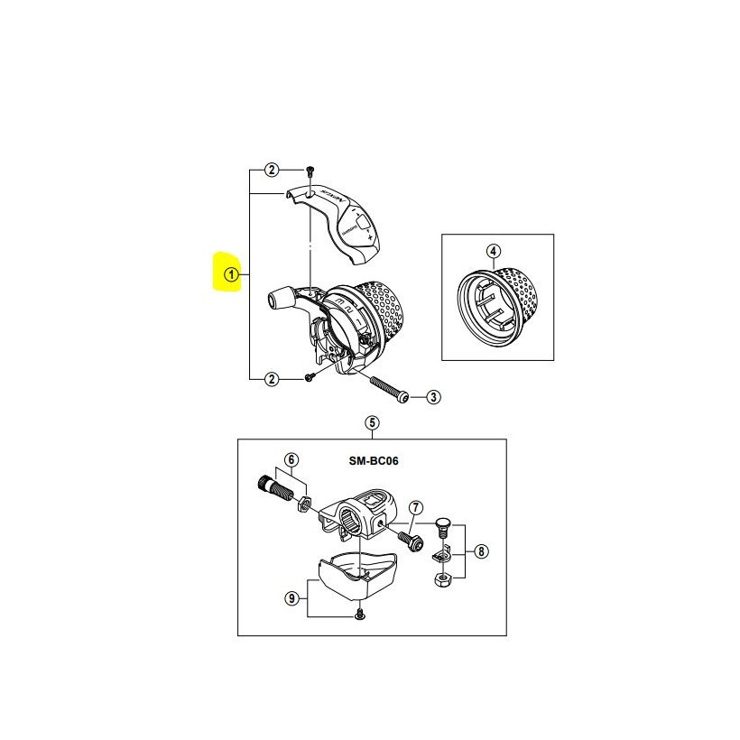 Shimano Cobertura Maneta Sl-3s41e Y Tornillo Shimano Cobertura Maneta Sl-3s41e Y Tornillo