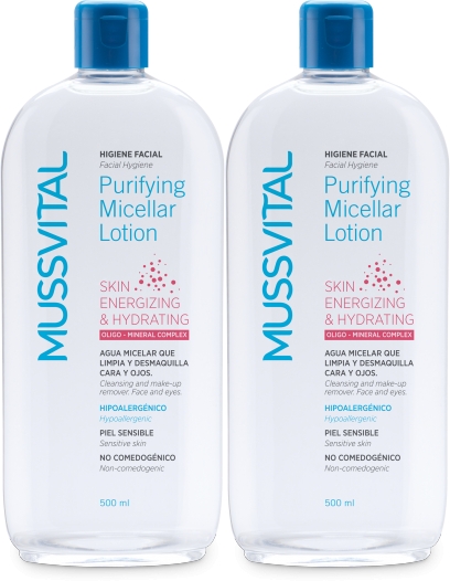 Pack Mussvital Agua Micelar Purificante 2 botes x 500 ml Pack Mussvital Agua Micelar Purificante 2 botes x 500 ml