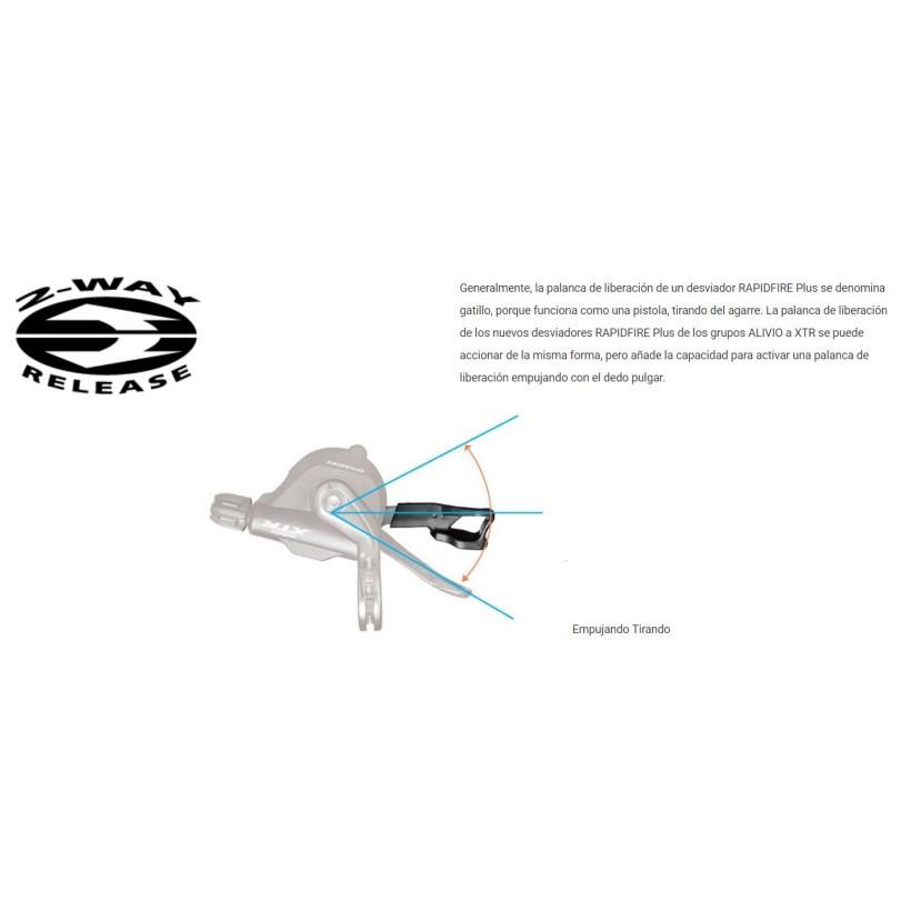 Shimano Mando Izdo. Xtr 2/3v. C/abrazadera Shimano Mando Izdo. Xtr 2/3v. C/abrazadera